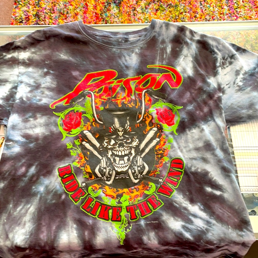 Poison Ride Like the Wind Band tshirt size L